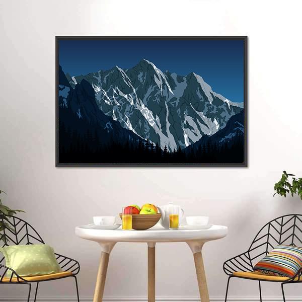 Himalayan Mountain Landscape Canvas Wall Art-3 Horizontal-Gallery Wrap-25" x 16"-Tiaracle