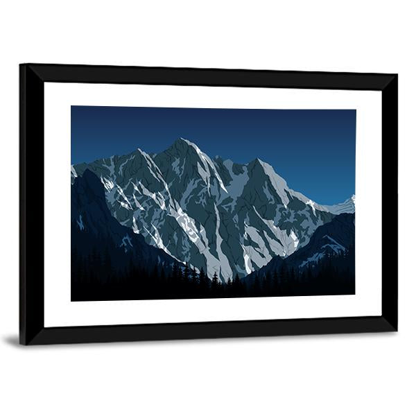 Himalayan Mountain Landscape Canvas Wall Art-3 Horizontal-Gallery Wrap-25" x 16"-Tiaracle