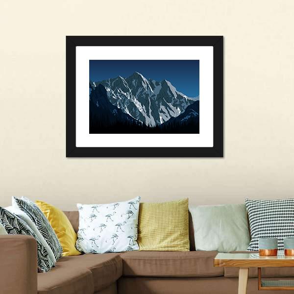 Himalayan Mountain Landscape Canvas Wall Art-3 Horizontal-Gallery Wrap-25" x 16"-Tiaracle
