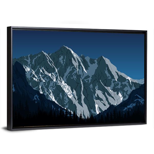 Himalayan Mountain Landscape Canvas Wall Art-5 Horizontal-Gallery Wrap-22" x 12"-Tiaracle