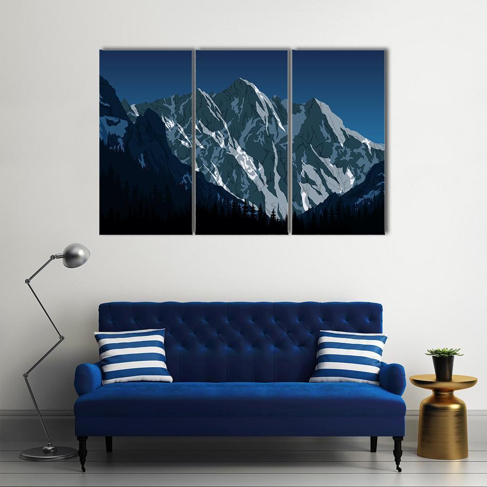 Himalayan Mountain Landscape Canvas Wall Art-3 Horizontal-Gallery Wrap-25" x 16"-Tiaracle