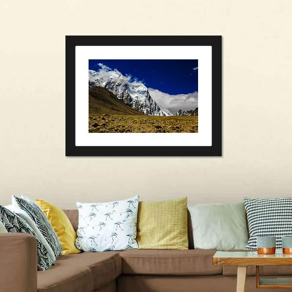 Himalayan Mountains Canvas Wall Art-1 Piece-Framed Print-20" x 16"-Tiaracle