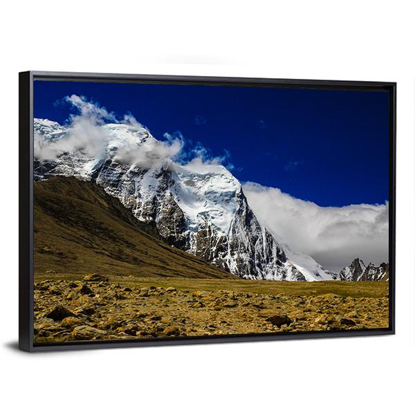 Himalayan Mountains Canvas Wall Art-3 Horizontal-Gallery Wrap-25" x 16"-Tiaracle