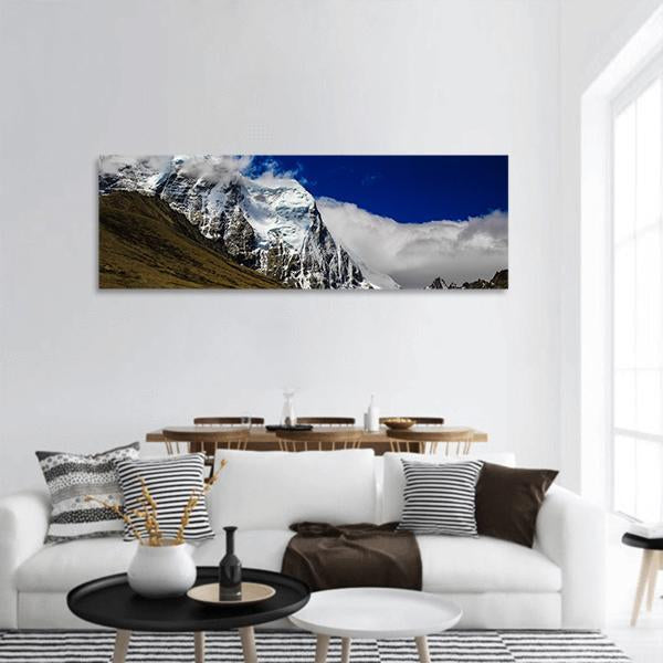Himalayan Mountains Panoramic Canvas Wall Art-1 Piece-36" x 12"-Tiaracle