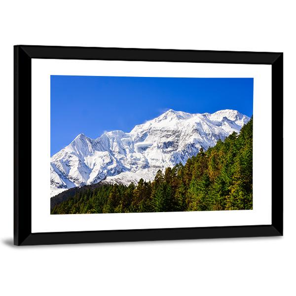 Himalayas Mountain Peak Canvas Wall Art-5 Horizontal-Gallery Wrap-22" x 12"-Tiaracle