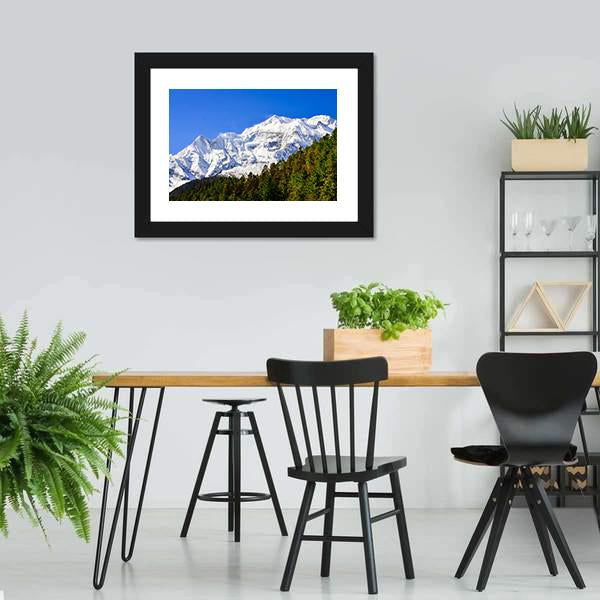 Himalayas Mountain Peak Canvas Wall Art-5 Horizontal-Gallery Wrap-22" x 12"-Tiaracle