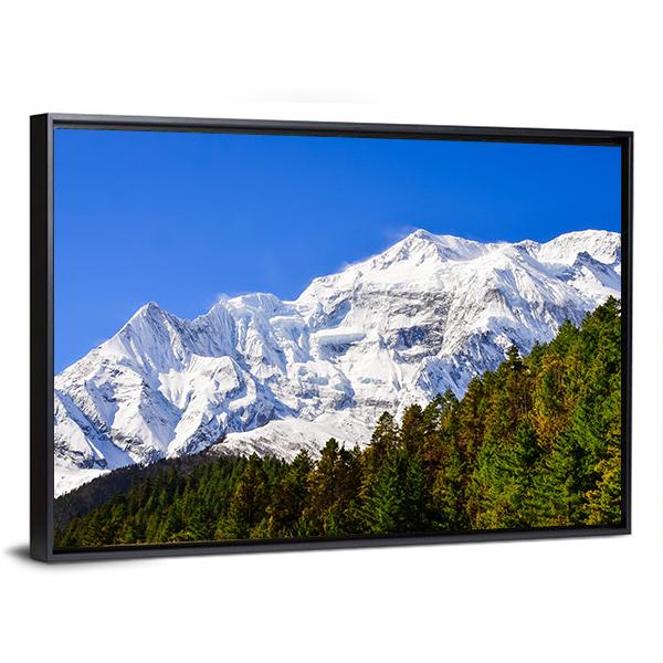 Himalayas Mountain Peak Canvas Wall Art-5 Horizontal-Gallery Wrap-22" x 12"-Tiaracle