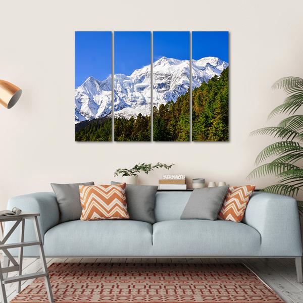 Himalayas Mountain Peak Canvas Wall Art-4 Horizontal-Gallery Wrap-34" x 24"-Tiaracle