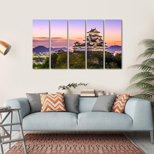 Himeji Castle Japan Canvas Wall Art-5 Horizontal-Gallery Wrap-22" x 12"-Tiaracle