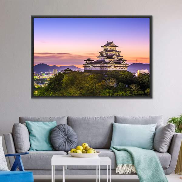Himeji Castle Japan Canvas Wall Art-5 Horizontal-Gallery Wrap-22" x 12"-Tiaracle