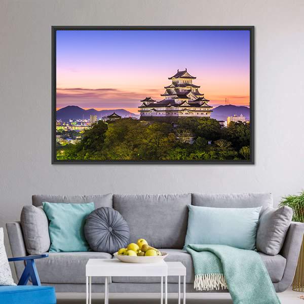 Himeji Castle Japan Canvas Wall Art-3 Horizontal-Gallery Wrap-25" x 16"-Tiaracle