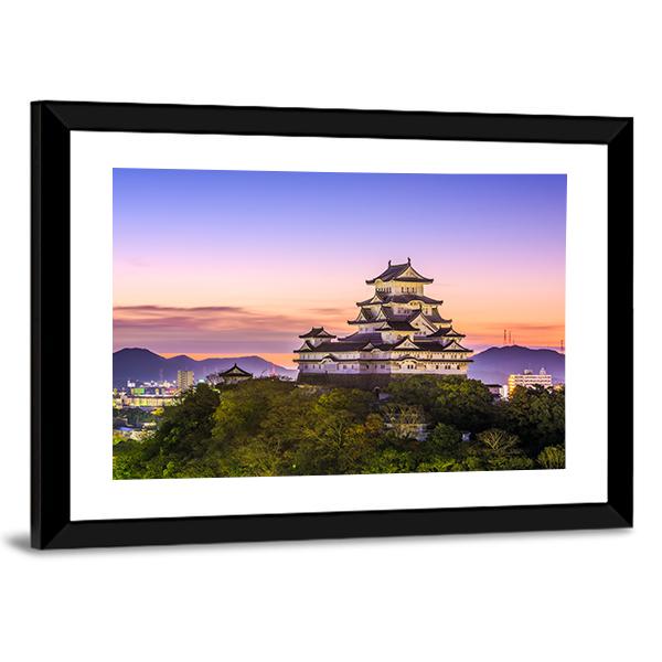 Himeji Castle Japan Canvas Wall Art-5 Horizontal-Gallery Wrap-22" x 12"-Tiaracle