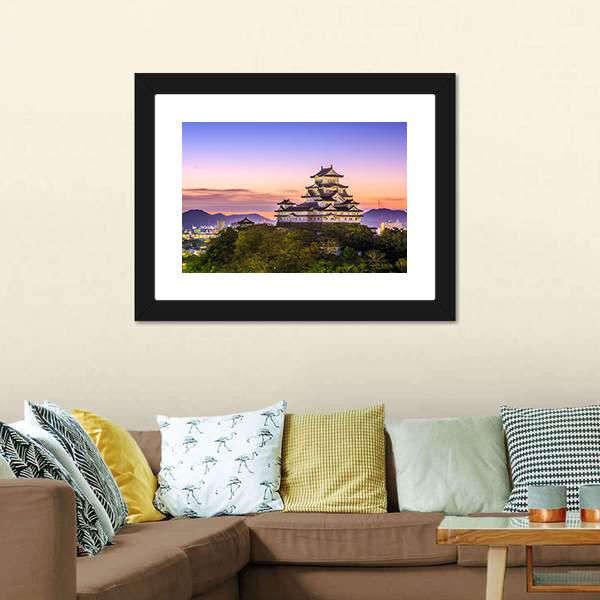 Himeji Castle Japan Canvas Wall Art-5 Horizontal-Gallery Wrap-22" x 12"-Tiaracle