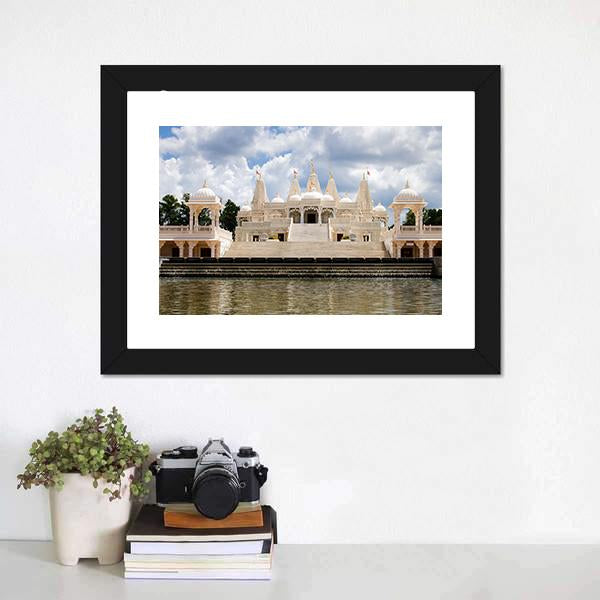 Hindu Temple Atlanta Canvas Wall Art-1 Piece-Framed Print-20" x 16"-Tiaracle
