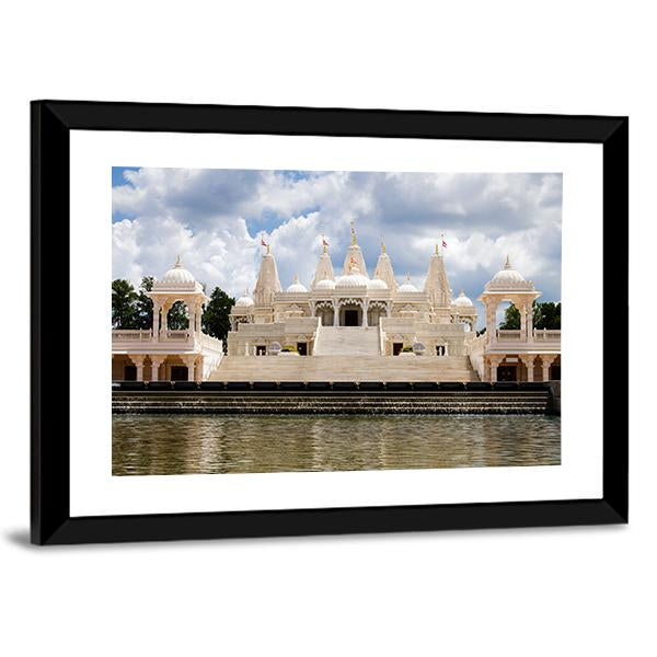 Hindu Temple Atlanta Canvas Wall Art-5 Horizontal-Gallery Wrap-22" x 12"-Tiaracle