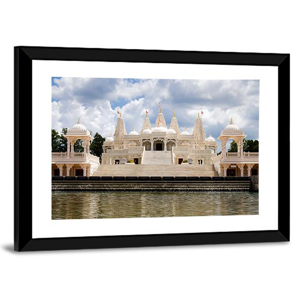 Hindu Temple Atlanta Canvas Wall Art-3 Horizontal-Gallery Wrap-25" x 16"-Tiaracle