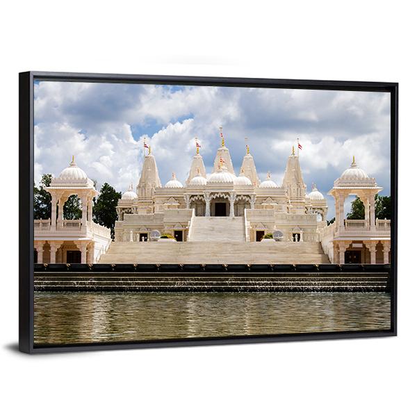 Hindu Temple Atlanta Canvas Wall Art-5 Horizontal-Gallery Wrap-22" x 12"-Tiaracle