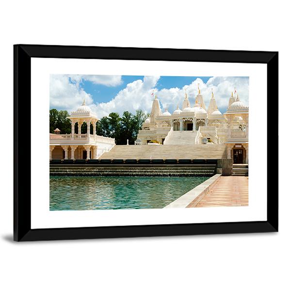 Hindu Temple In Atlanta Canvas Wall Art-3 Horizontal-Gallery Wrap-25" x 16"-Tiaracle