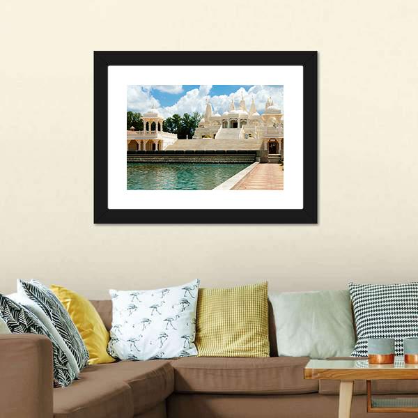 Hindu Temple In Atlanta Canvas Wall Art-3 Horizontal-Gallery Wrap-25" x 16"-Tiaracle