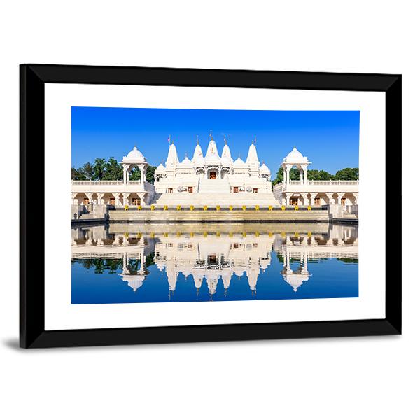 Hindu Temple In Atlanta Georgia Canvas Wall Art-5 Horizontal-Gallery Wrap-22" x 12"-Tiaracle