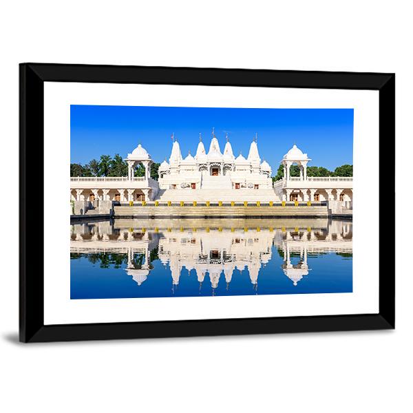Hindu Temple In Atlanta Georgia Canvas Wall Art-3 Horizontal-Gallery Wrap-25" x 16"-Tiaracle