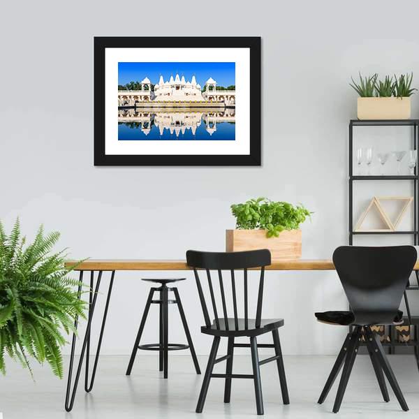 Hindu Temple In Atlanta Georgia Canvas Wall Art-3 Horizontal-Gallery Wrap-25" x 16"-Tiaracle