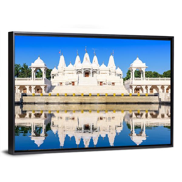 Hindu Temple In Atlanta Georgia Canvas Wall Art-5 Horizontal-Gallery Wrap-22" x 12"-Tiaracle