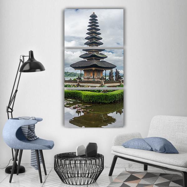 Hindu Temple Indonesia Vertical Canvas Wall Art-3 Vertical-Gallery Wrap-12" x 25"-Tiaracle