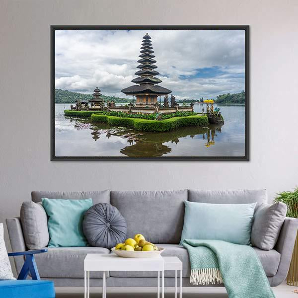 Hindu Temple Indonesia Vertical Canvas Wall Art-3 Vertical-Gallery Wrap-12" x 25"-Tiaracle