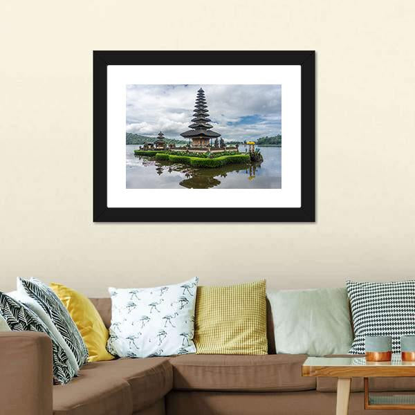 Hindu Temple Indonesia Vertical Canvas Wall Art-3 Vertical-Gallery Wrap-12" x 25"-Tiaracle