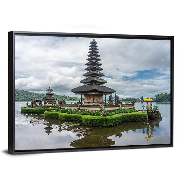 Hindu Temple Indonesia Vertical Canvas Wall Art-3 Vertical-Gallery Wrap-12" x 25"-Tiaracle
