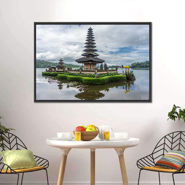 Hindu Temple Indonesia Vertical Canvas Wall Art-3 Vertical-Gallery Wrap-12" x 25"-Tiaracle