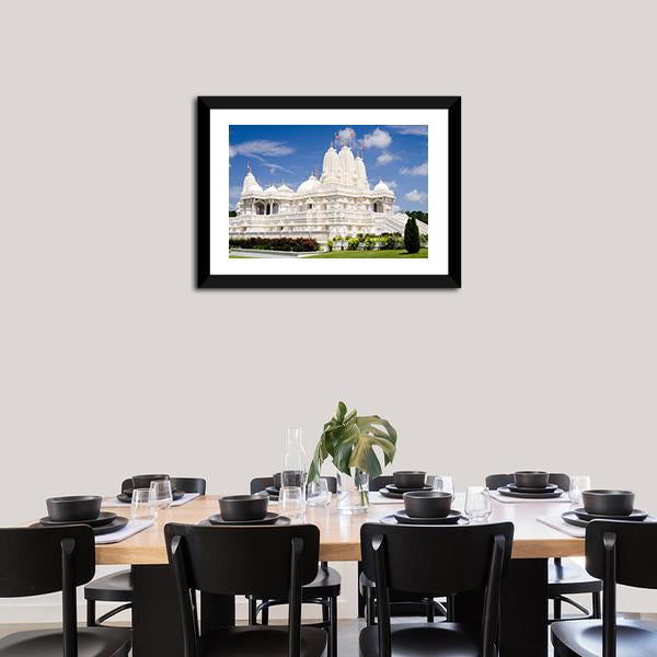 Hindu Temple Of Atlanta Canvas Wall Art-5 Horizontal-Gallery Wrap-22" x 12"-Tiaracle