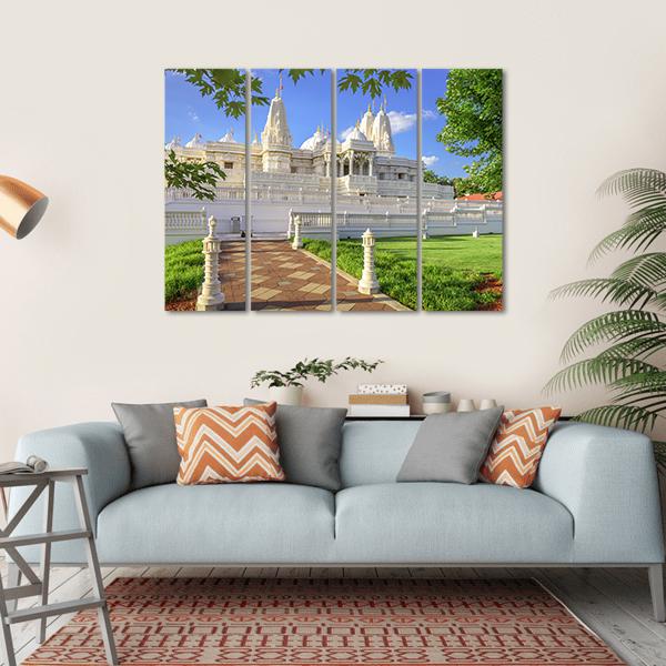 Hindu Temple Of Atlanta Georgia Canvas Wall Art-4 Horizontal-Gallery Wrap-34" x 24"-Tiaracle