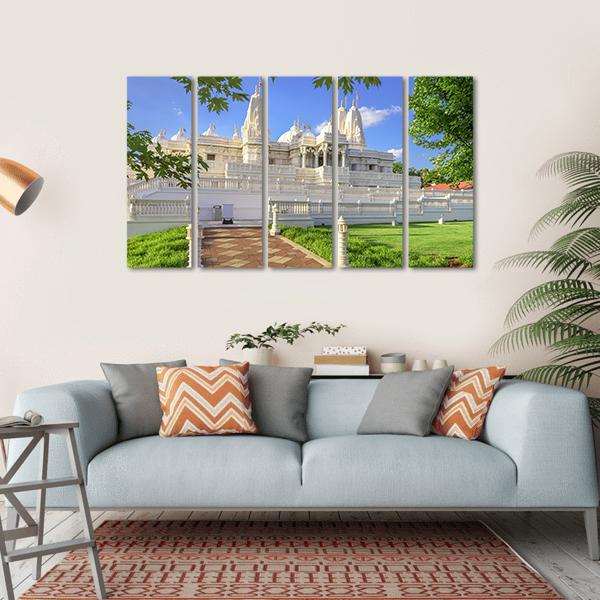 Hindu Temple Of Atlanta Georgia Canvas Wall Art-5 Horizontal-Gallery Wrap-22" x 12"-Tiaracle