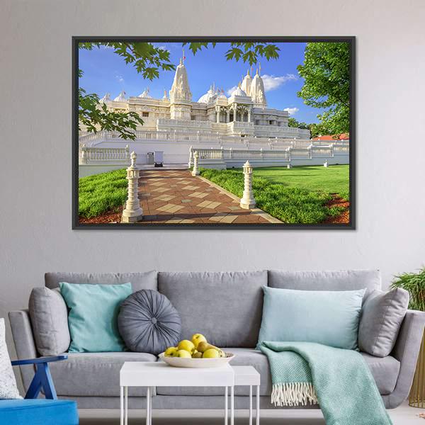 Hindu Temple Of Atlanta Georgia Canvas Wall Art-5 Horizontal-Gallery Wrap-22" x 12"-Tiaracle