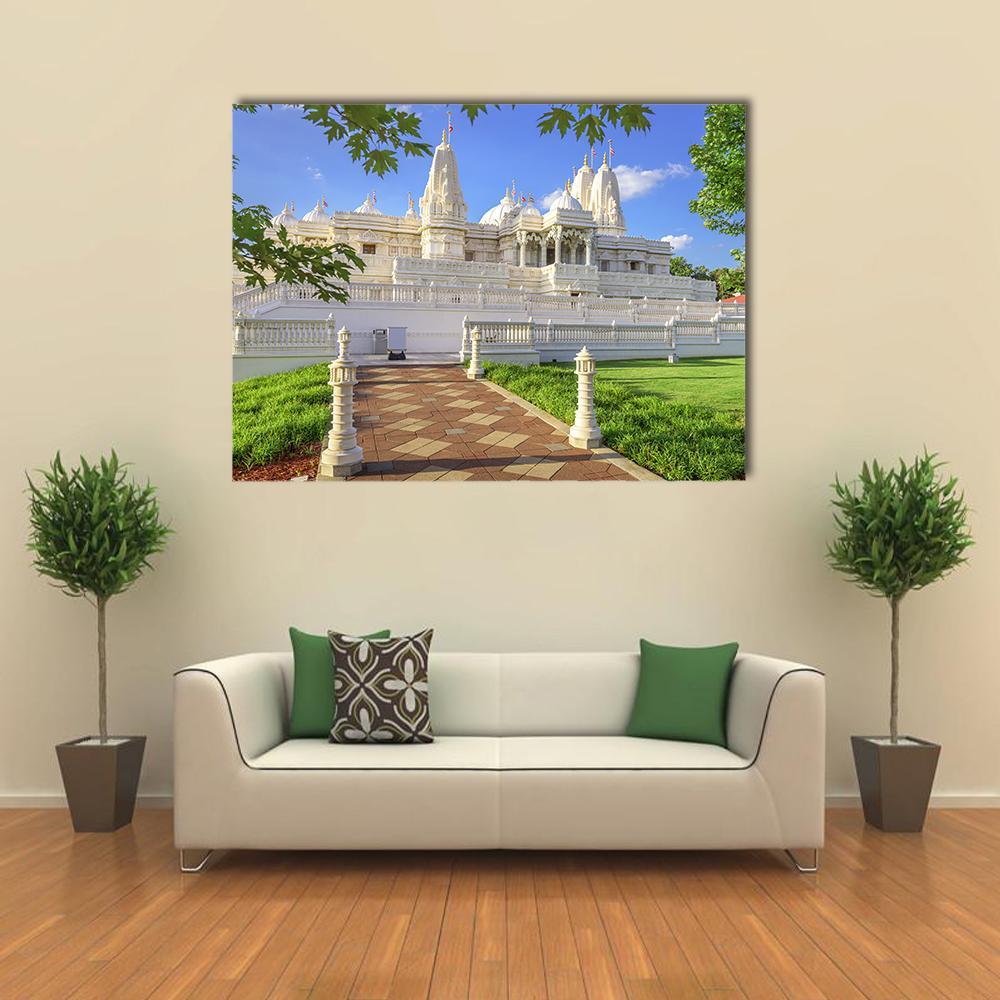 Hindu Temple Of Atlanta Georgia Canvas Wall Art-1 Piece-Gallery Wrap-48" x 32"-Tiaracle