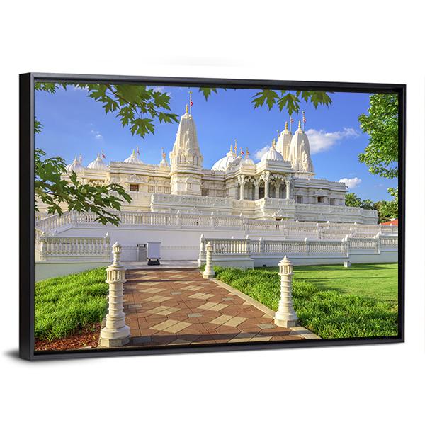 Hindu Temple Of Atlanta Georgia Canvas Wall Art-3 Horizontal-Gallery Wrap-25" x 16"-Tiaracle
