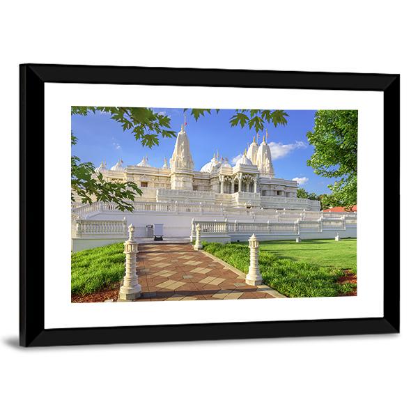 Hindu Temple Of Atlanta Georgia Canvas Wall Art-3 Horizontal-Gallery Wrap-25" x 16"-Tiaracle