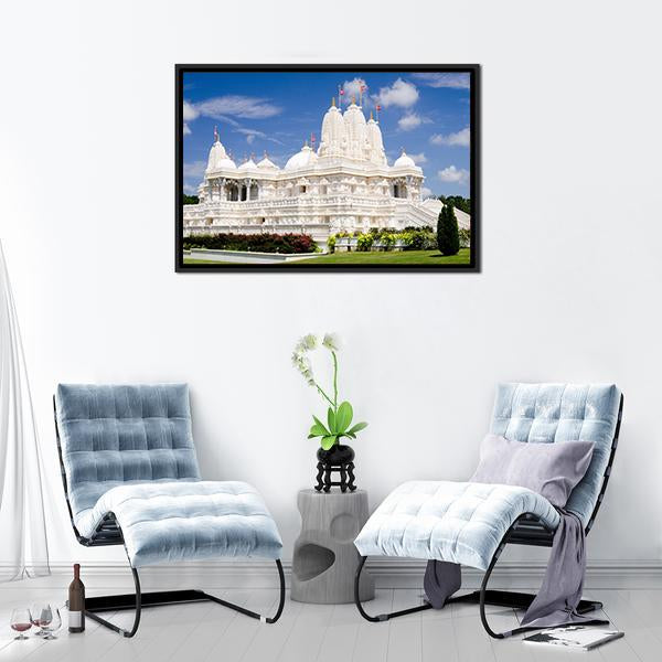 Hindu Temple Of Atlanta Canvas Wall Art-3 Horizontal-Gallery Wrap-25" x 16"-Tiaracle