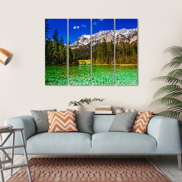 Hintersee Lake Canvas Wall Art-4 Horizontal-Gallery Wrap-34" x 24"-Tiaracle