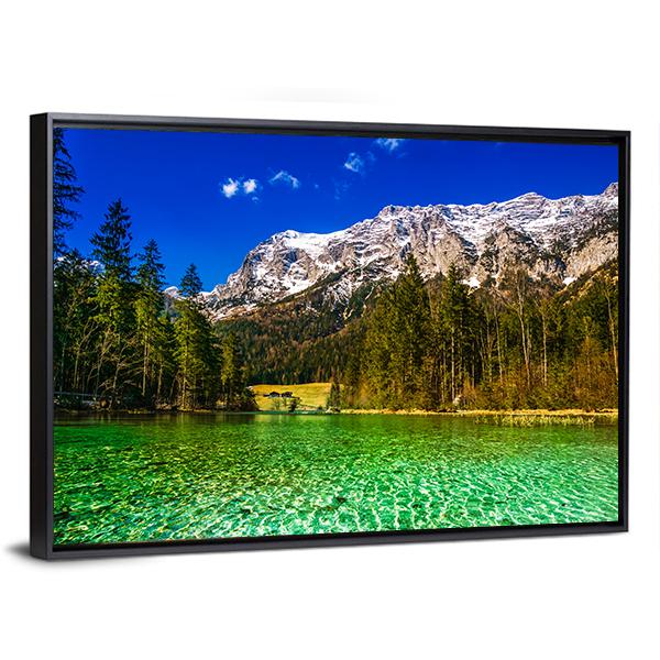 Hintersee Lake Canvas Wall Art-3 Horizontal-Gallery Wrap-25" x 16"-Tiaracle