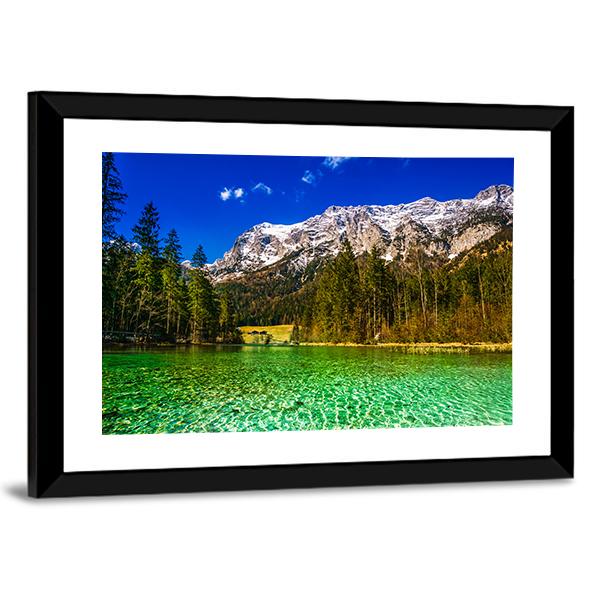 Hintersee Lake Canvas Wall Art-5 Horizontal-Gallery Wrap-22" x 12"-Tiaracle