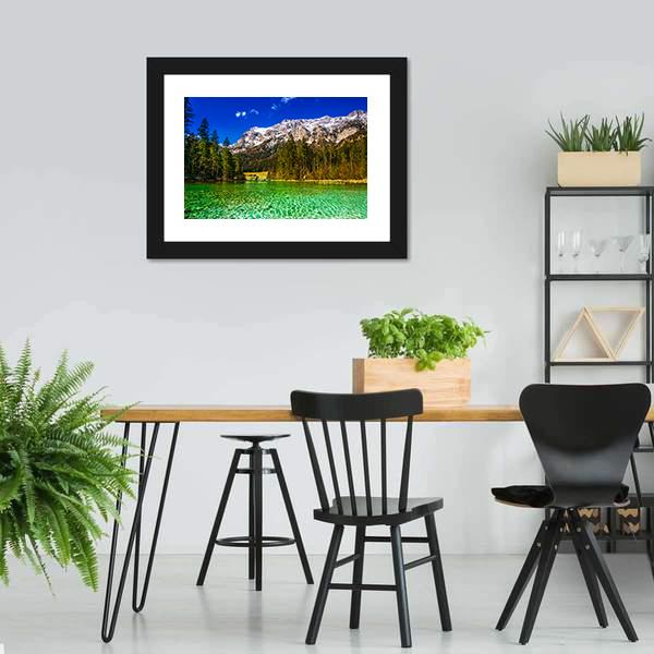 Hintersee Lake Canvas Wall Art-3 Horizontal-Gallery Wrap-25" x 16"-Tiaracle