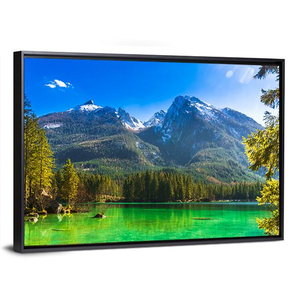 Hintersee Lake Germany Canvas Wall Art-3 Horizontal-Gallery Wrap-25" x 16"-Tiaracle