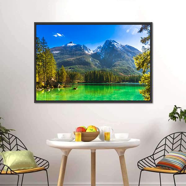 Hintersee Lake Germany Canvas Wall Art-3 Horizontal-Gallery Wrap-25" x 16"-Tiaracle