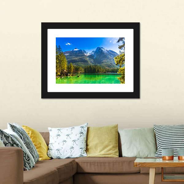 Hintersee Lake Germany Canvas Wall Art-3 Horizontal-Gallery Wrap-25" x 16"-Tiaracle