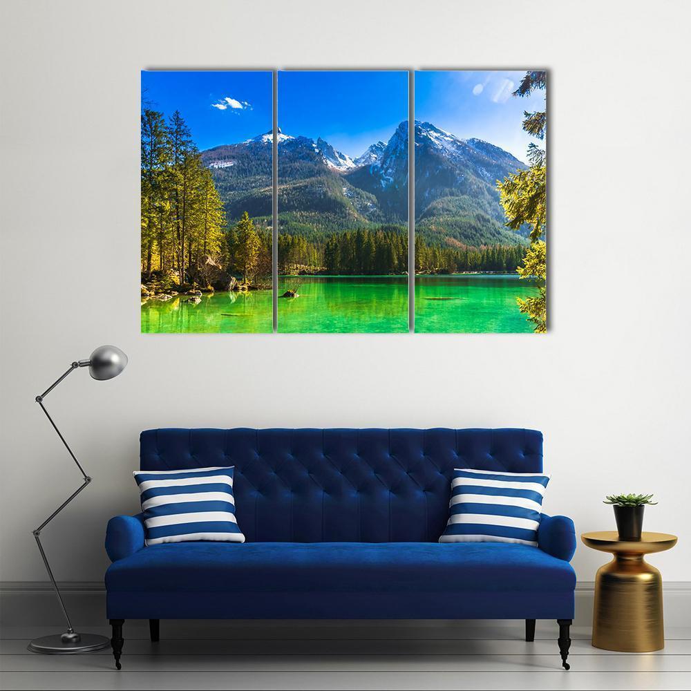 Hintersee Lake Germany Canvas Wall Art-3 Horizontal-Gallery Wrap-37" x 24"-Tiaracle