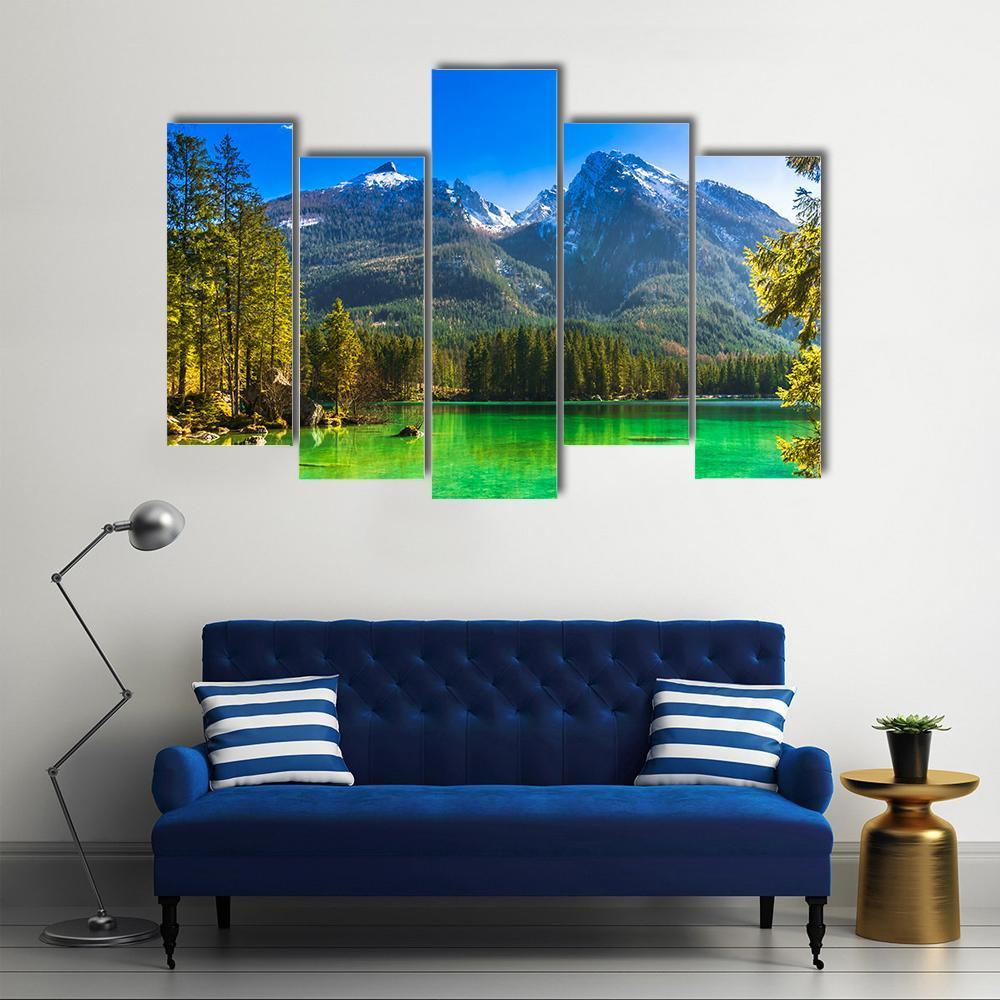 Hintersee Lake Germany Canvas Wall Art-5 Pop-Gallery Wrap-47" x 32"-Tiaracle