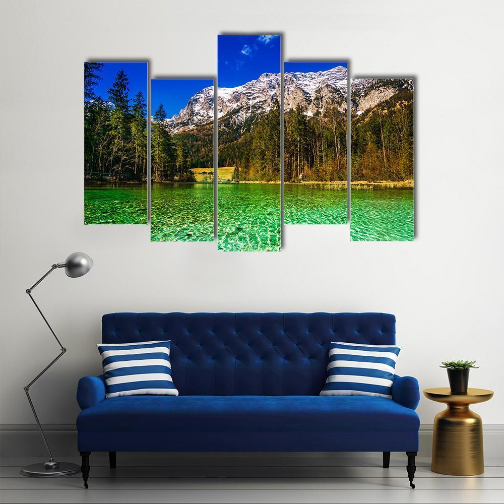 Hintersee Lake Canvas Wall Art-5 Pop-Gallery Wrap-47" x 32"-Tiaracle